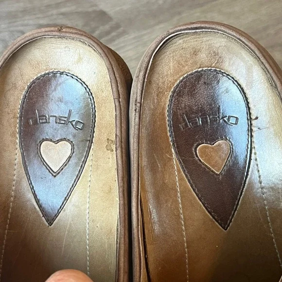 Dansko Glenna Clogs Mules Brown Leather Womens‎ 9.5-10 EU 40 - Picture 2 of 8